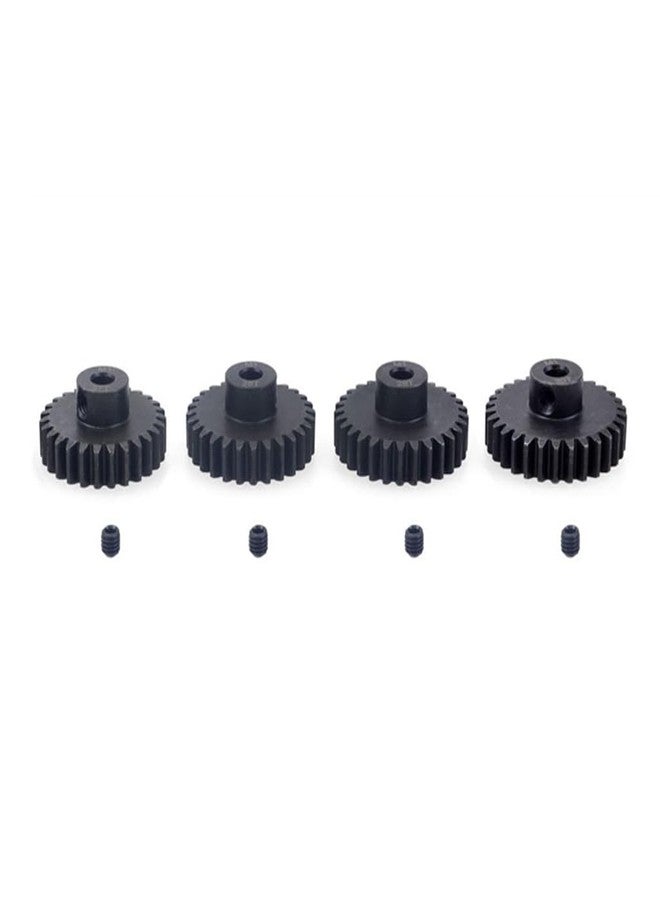 KingVal Replacement 4PCS M1 Hole Diameter 5mm 27T 28T 29T 30T Steel Pinion Motor Gear Compatible with 1/8 RC Car Brushed Brushless Motor - Image 1